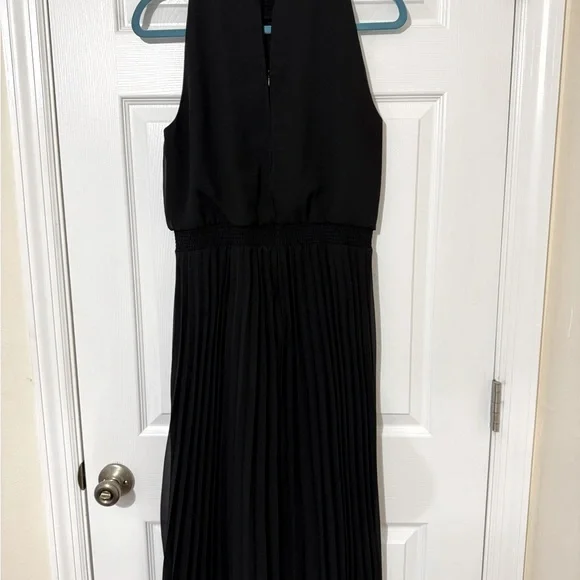 knee length dresses for ladies Talia Pleated Halter Midi Dress main image 0